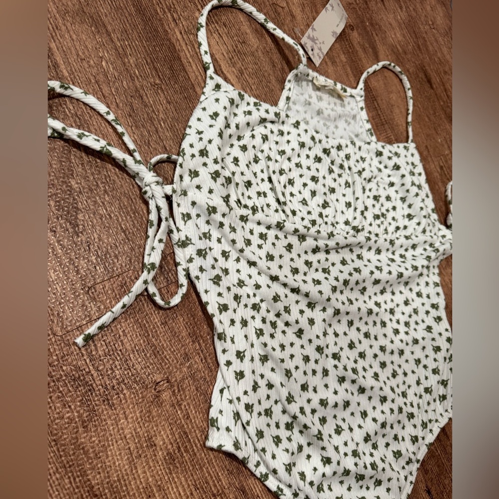Endless blu.Floral Ribbed bodysuit‎ - Picture 4 of 11